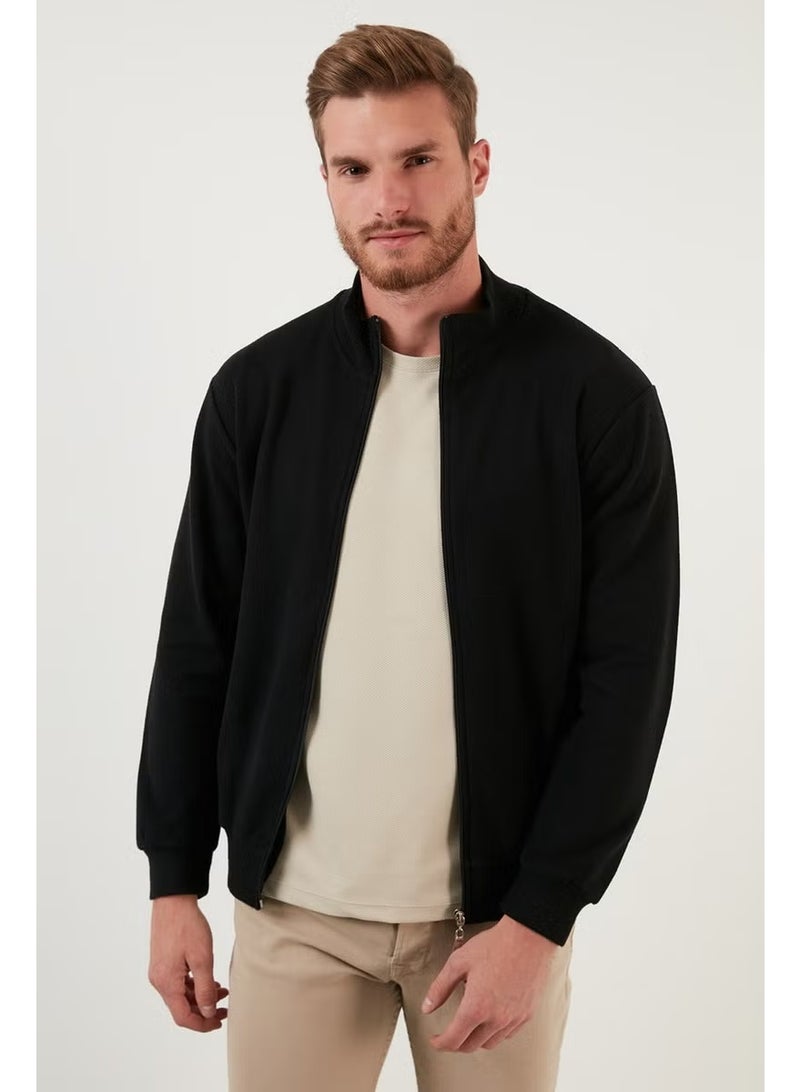 Buratti Cotton Zippered Pocket Turtleneck Cardigan Men's Cardigan 456210 - Image 3